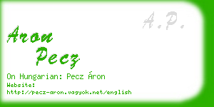 aron pecz business card